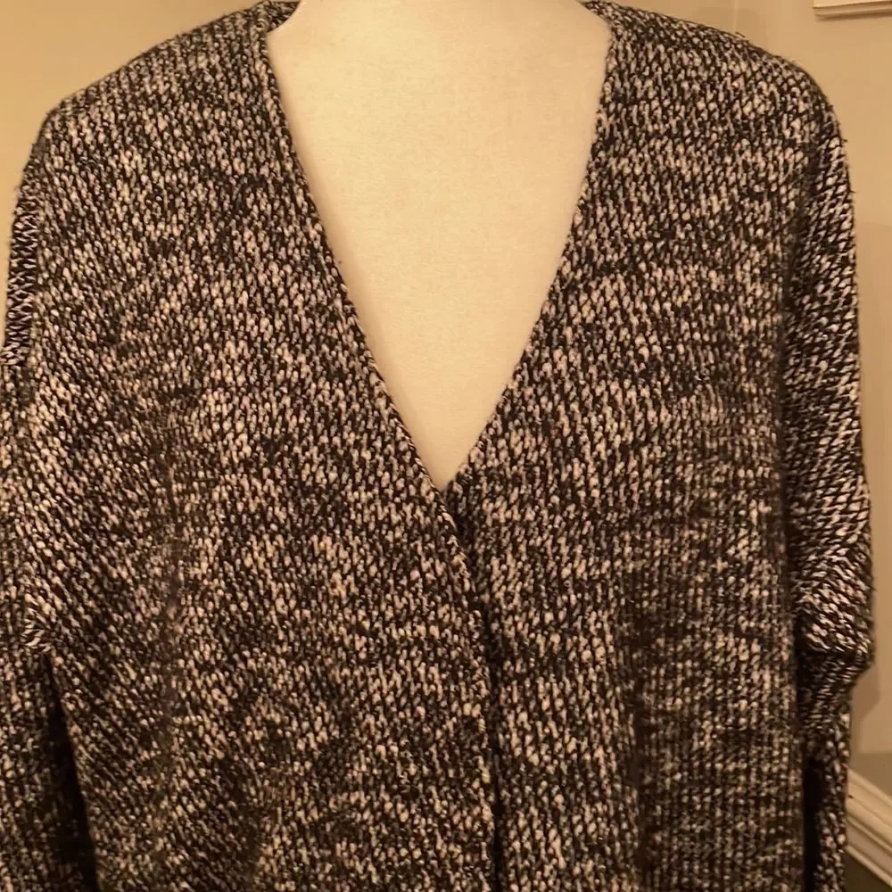 GORGEOUS MADEWELL Black and White Tweed Coat M